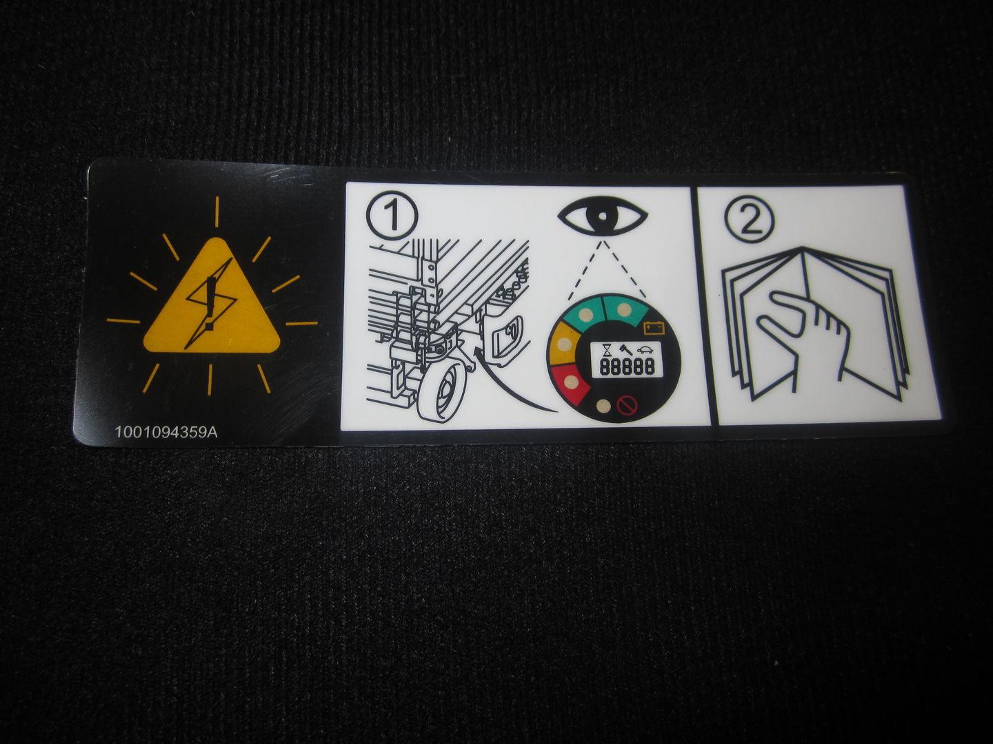 1001094359 Troubleshooting Es Decal | JLG