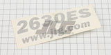 1001099921 Decal, 2630Es Model Desig. | JLG