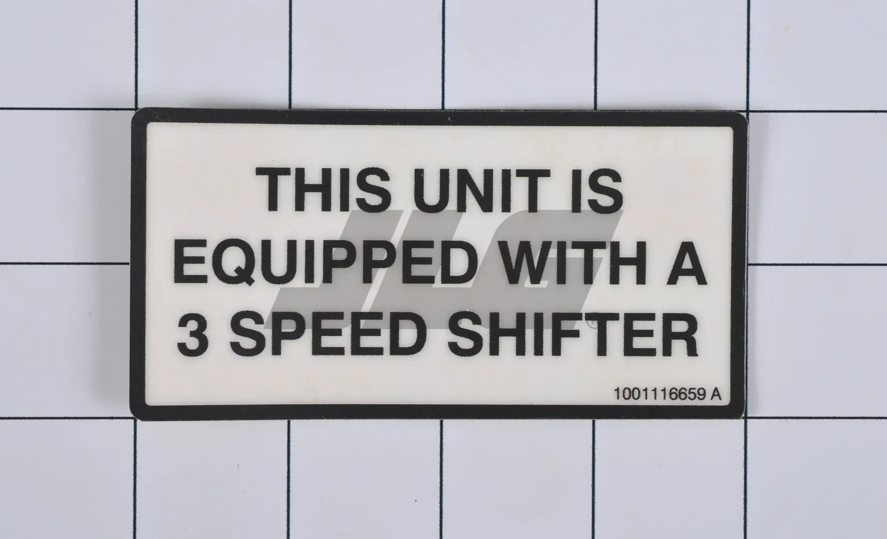 1001116659 3 Speed Shifter Decal | JLG