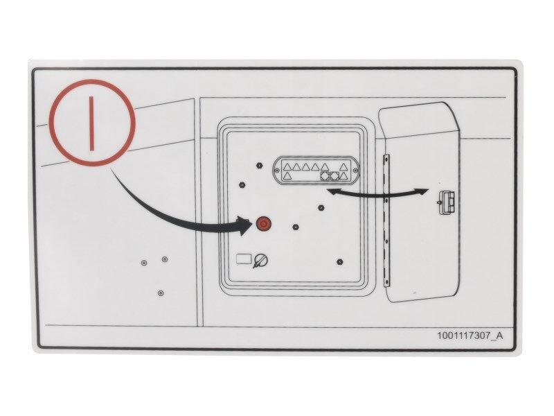 1001117307 Emergency Stop Decal | JLG