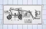 1001119576 Decal, Lift Diagram 340AJ | JLG