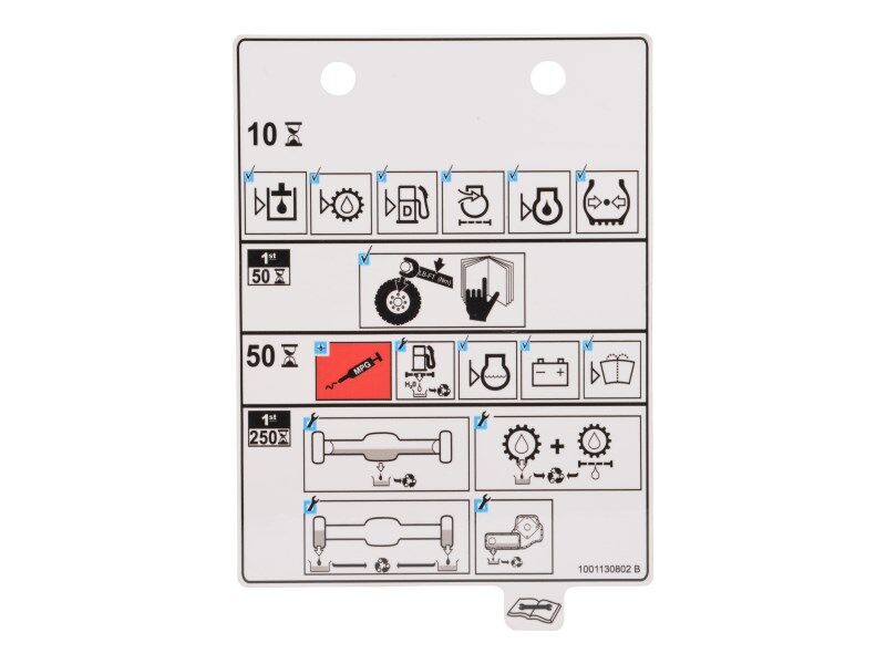 1001130802 Maintenance Chart Decal | JLG