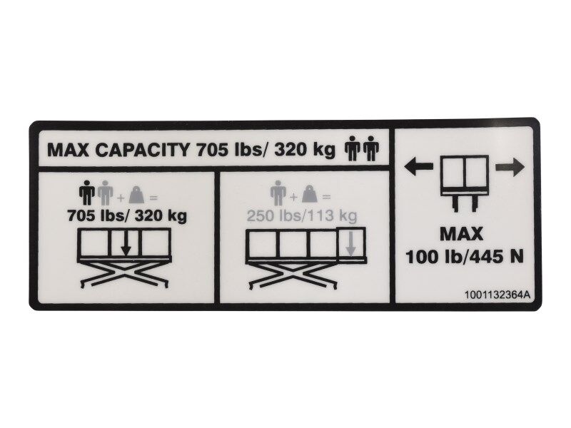 1001132364 Capacity (Mtb) Decal | JLG