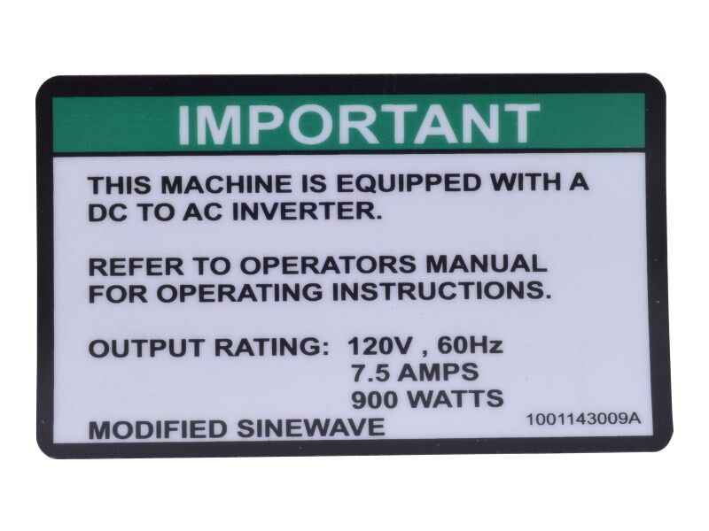 1001143009 Inverter Decal | JLG