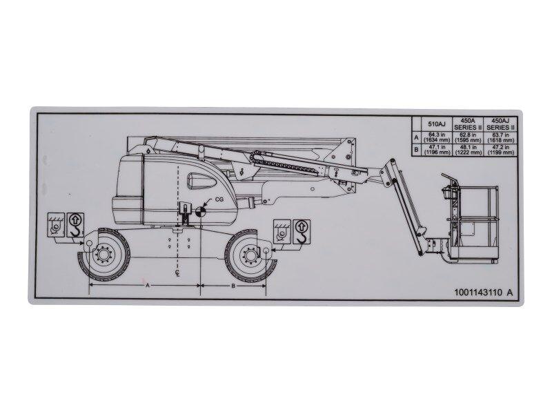 1001143110 Lift Diagram Decal | JLG