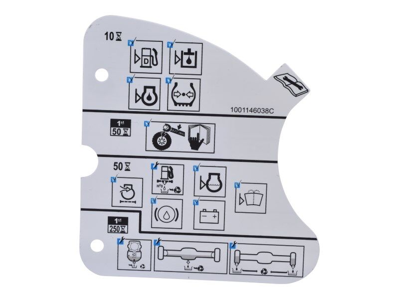 1001146038 Maintenance Chart Decal | JLG