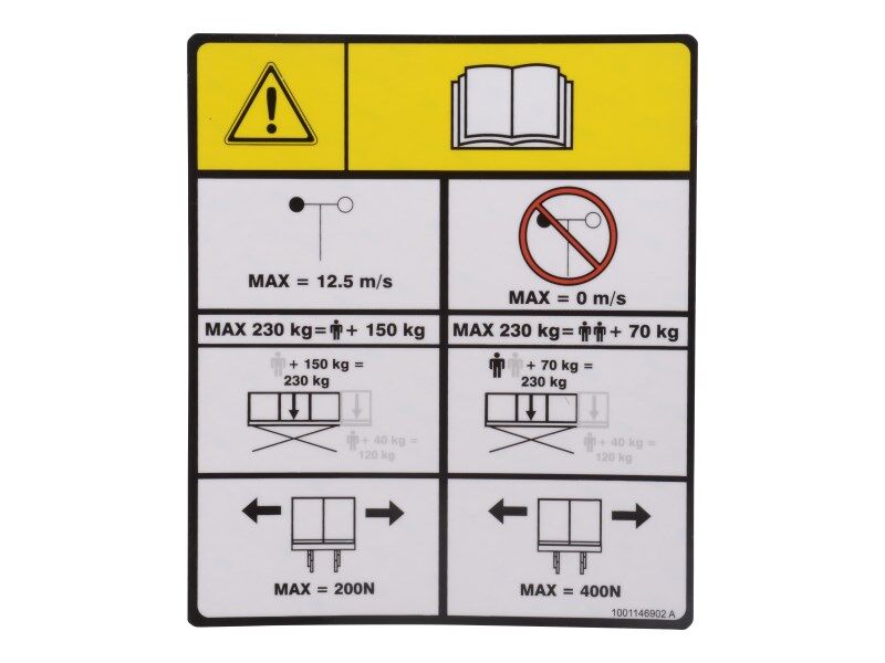 1001146902 Capacity Decal | JLG