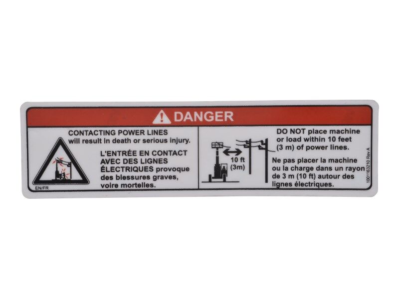 1001163210 Electrocution Hazard Decal | JLG