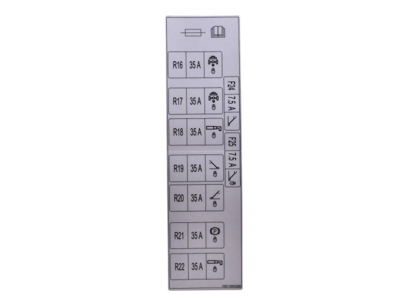 1001189328 Logic Harness Fuse Panel Decal | JLG
