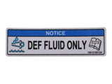 1001219212 Decal, Def Fluid Only Na | JLG