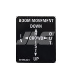 10116304 Decal Boom Movement (Supersedes 16304A) | JLG