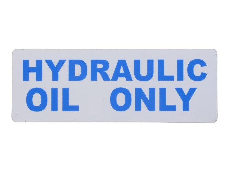 10120988 Hydraulic Oil Only Decal | JLG