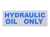 10120988 Decal, Hydraulic Oil Only (Supersedes 20988A) | JLG