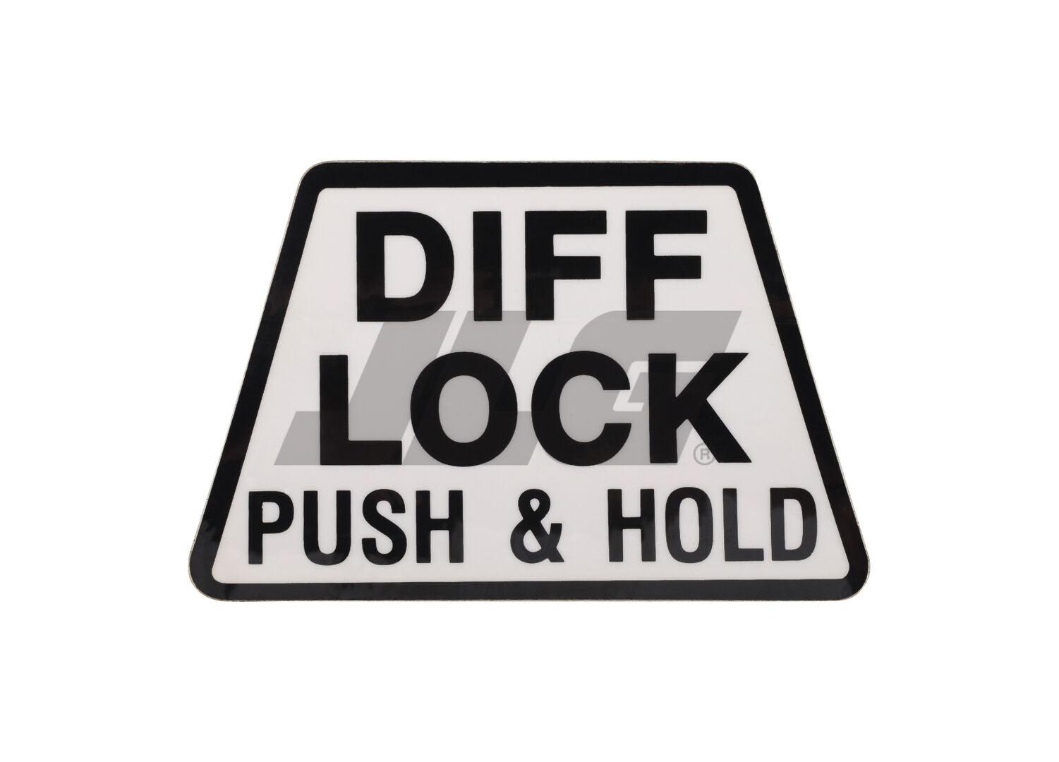 10121443 Decal Differential Lock (Foot) (Supersedes 21443A) | JLG
