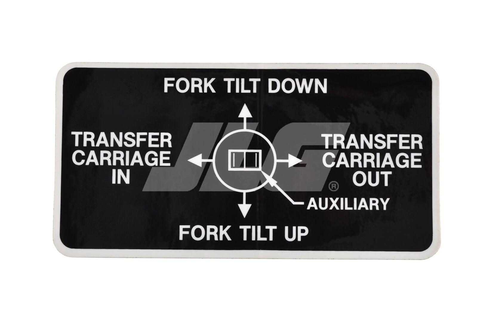 10130488 Std Fork Tilt & Transfe (Supersedes 30488A) Decal | JLG