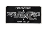 10130488 Decal, Std Fork Tilt & Transfe (Supersedes 30488A) | JLG