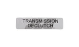 10135082 Decal, Transmission Declutch (Supersedes 35082A) | JLG