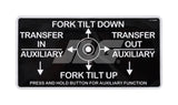 10135091 Decal "Fork Tilt Down" (Supersedes 35091A) | JLG