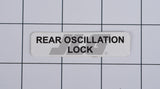 10138237 Decal, Rear Oscillation Lock I | JLG