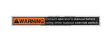 10167810 Decal, Warning Consult Manual | JLG