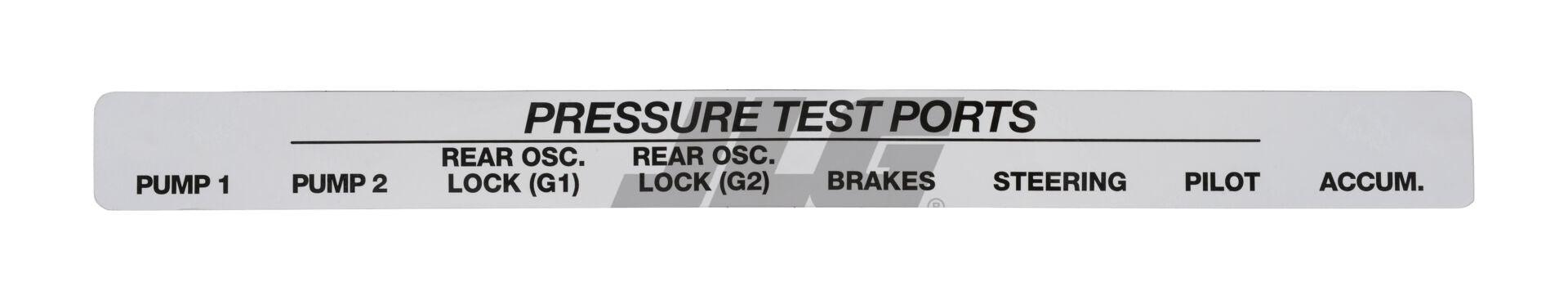 10339962 Pressure Test Ports (Supersedes 39962C) Decal | JLG