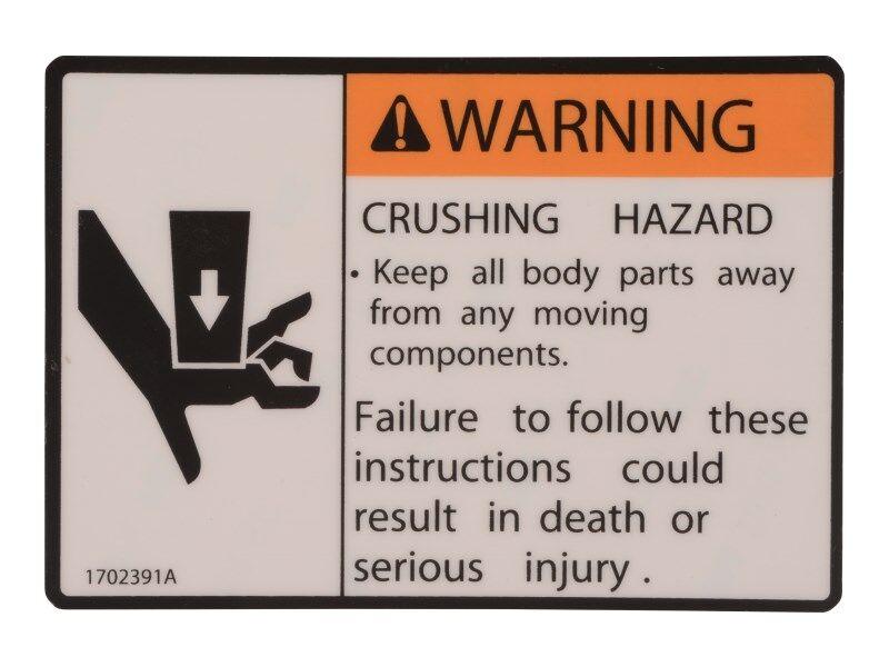1702391 Crushing Hazard Decal | JLG