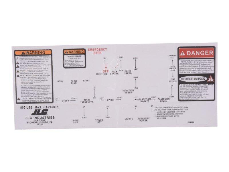 1702399 Console Box Decal | JLG