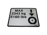 1703247 Decal, Max Wheel Load | JLG