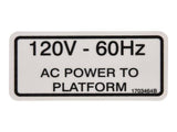 1703464 Decal, Ac Power | JLG
