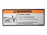1703804 Decal, Warning Crushing | JLG