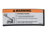1703953 Decal, Crush Warning | JLG