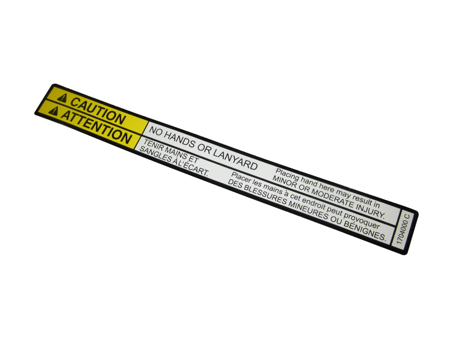 1704000 Autocollant, Attention Pas de mains (Canette) | JLG