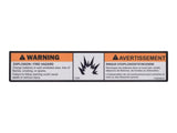 1704340 Decal, Warn Batt Vent (Can) | JLG