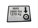 1704426 Decal, Max Tire Load | JLG