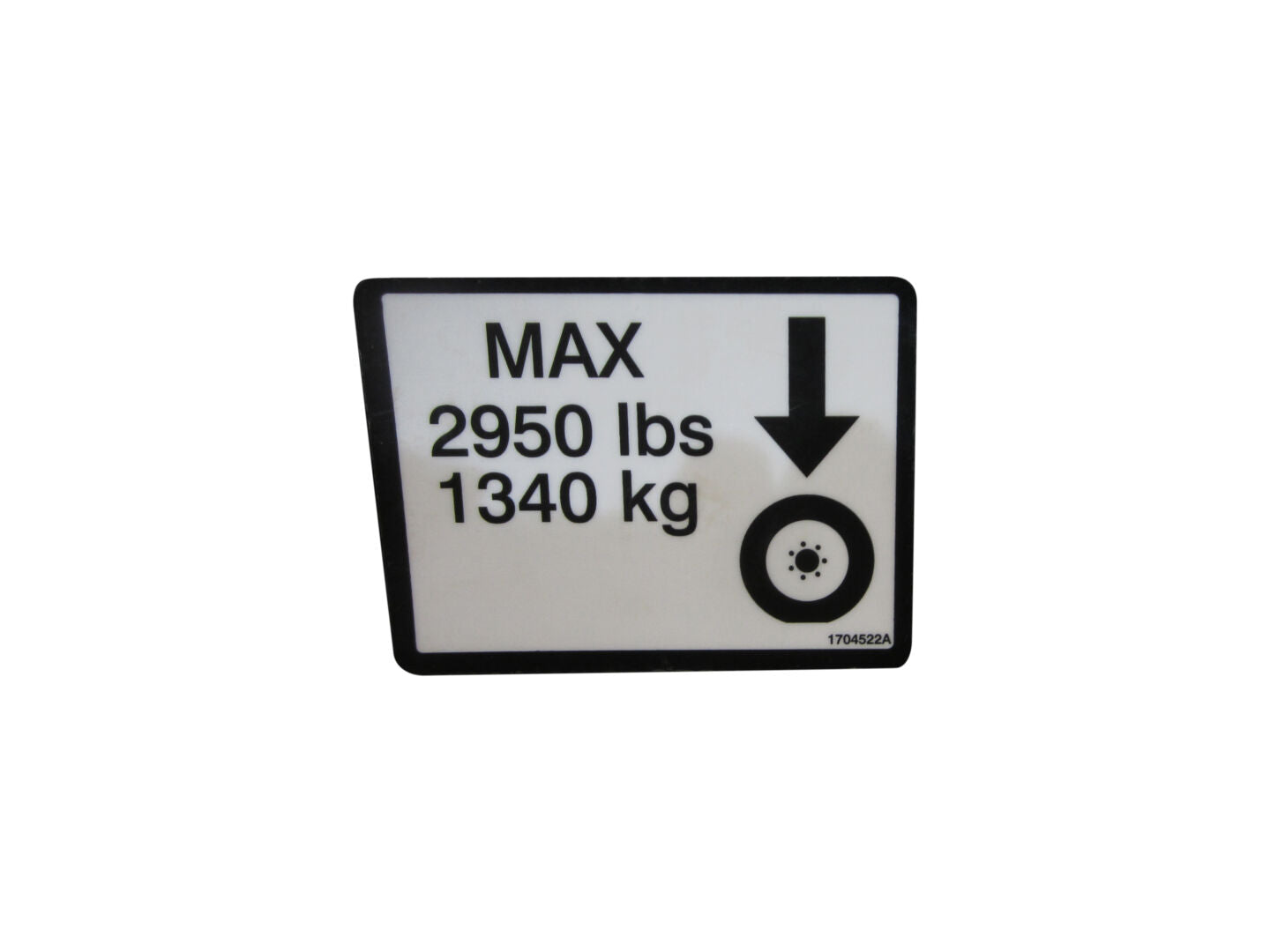 1704522 Max Tire Load Decal | JLG