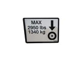 1704522 Decal, Max Tire Load | JLG