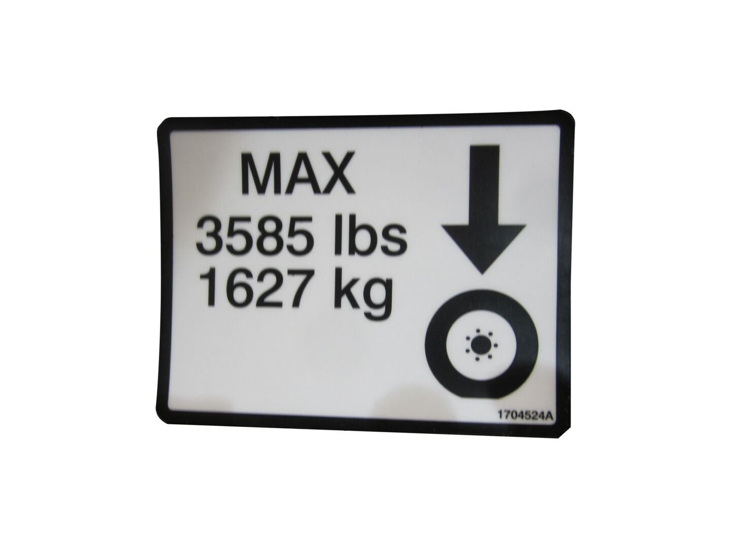 1704524 Max Tire Load Decal | JLG