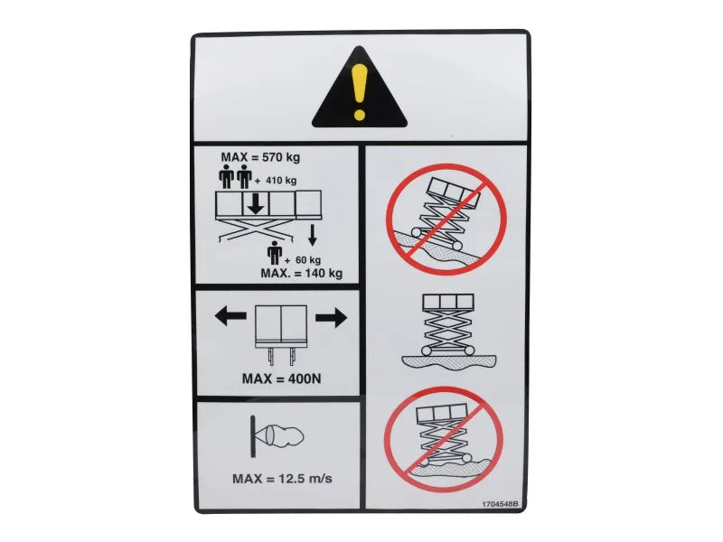1704548 Capacity (Ce) Decal | JLG