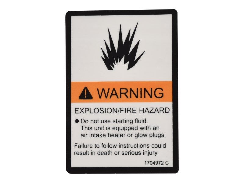1704972 Warning/Explosion (Usa) Decal | JLG