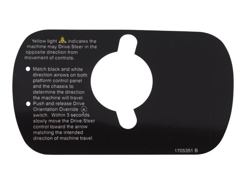 1705351 Drive/Steer Instr (Dom) Decal | JLG