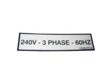 1705375 Decal, 240V 3 Phase 60Hz | JLG