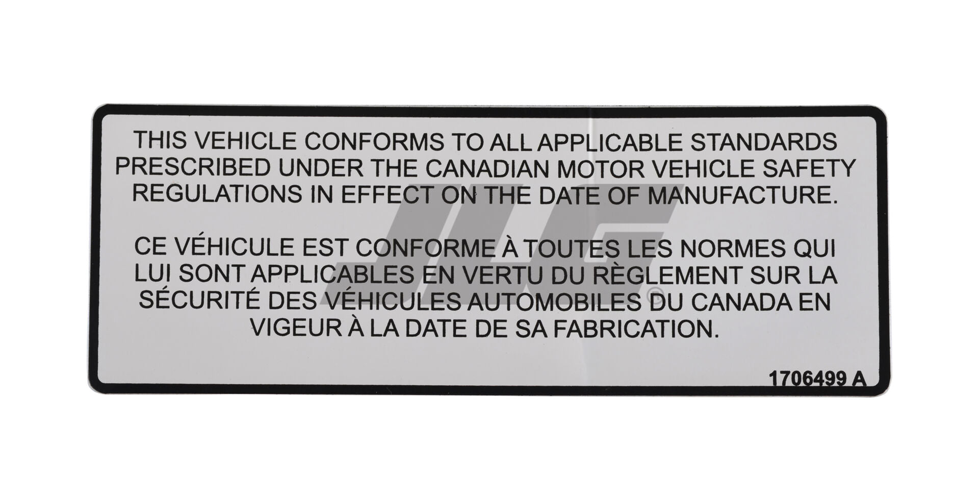 1706499 Compliance Statement Decal | JLG