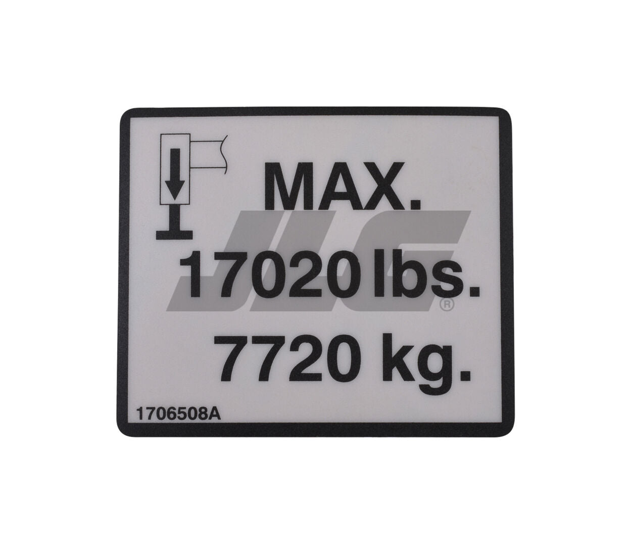 1706508 Pad Load 8000Kg Decal | JLG