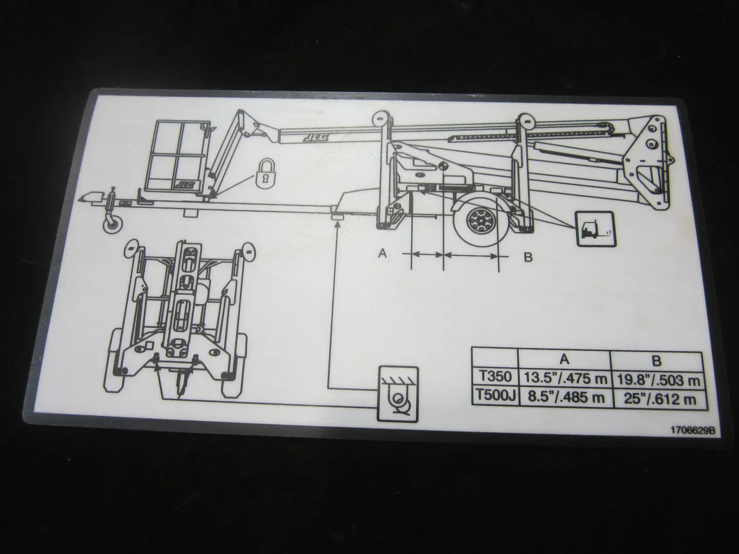 1706629 Lift Diagram Decal | JLG