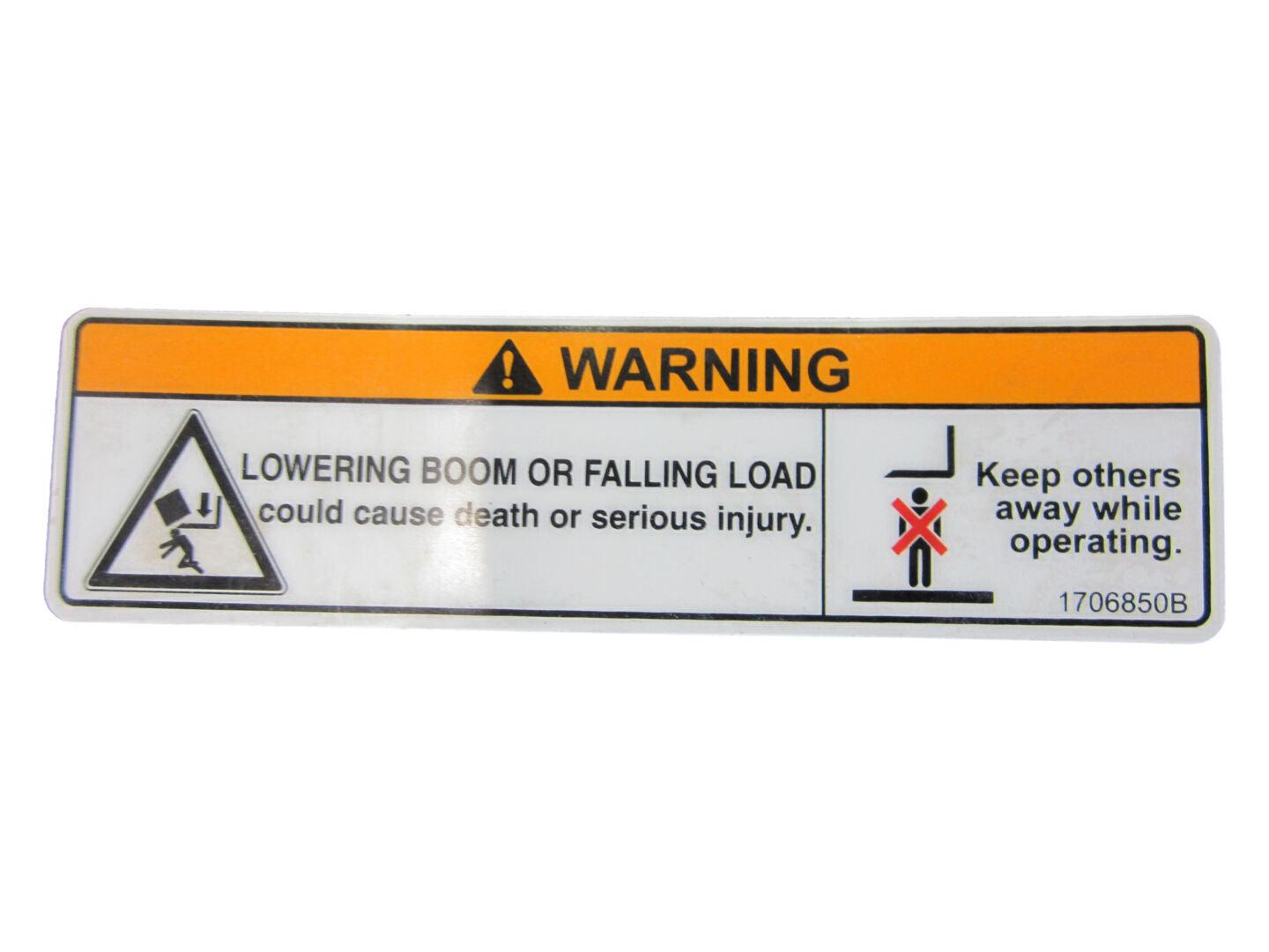 1706850 Crush Hazard Warning Decal | JLG
