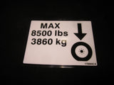 1706942 Decal, Max Tire Load | JLG