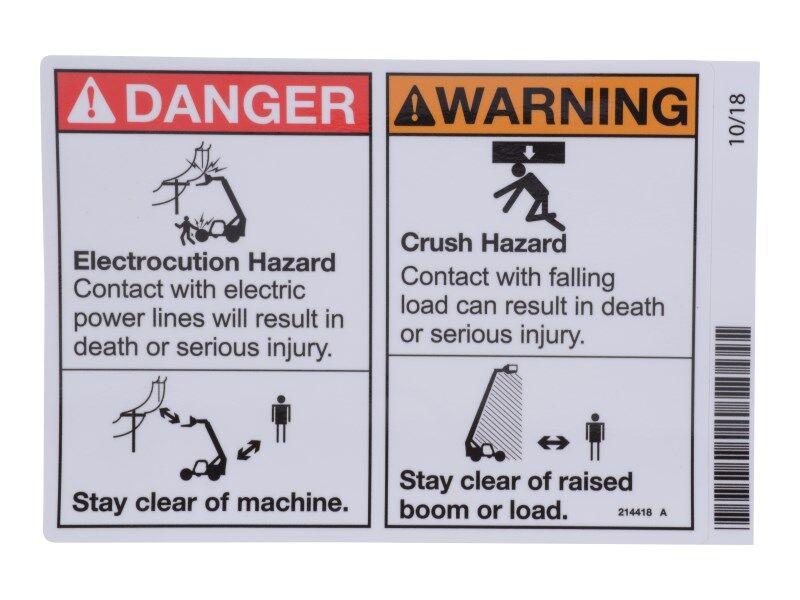 214418GT Warning Danger Decal | Genie