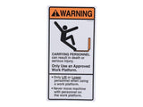4107452 Decal Warning Falling | JLG