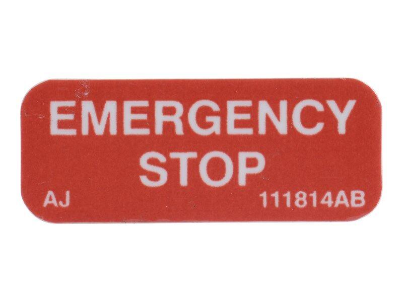 70040658 Emergency Stop (Non Pic Decal | JLG