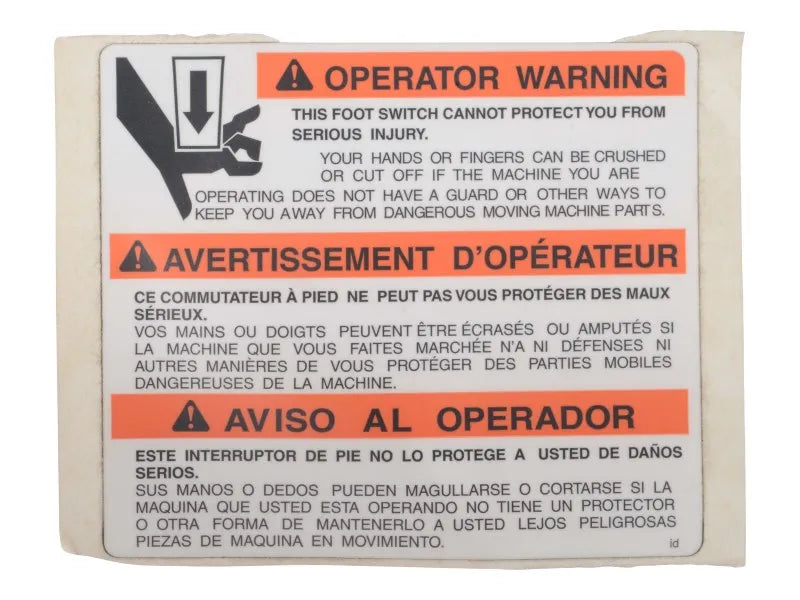 7020248 Footswitch (Left Side) Decal | JLG